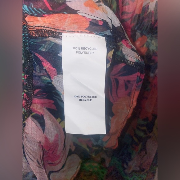 New! Ramy Brook Madge Multicolor Tropical Floral Swim Coverup Minidress 🌻 Large - Picture 14 of 16